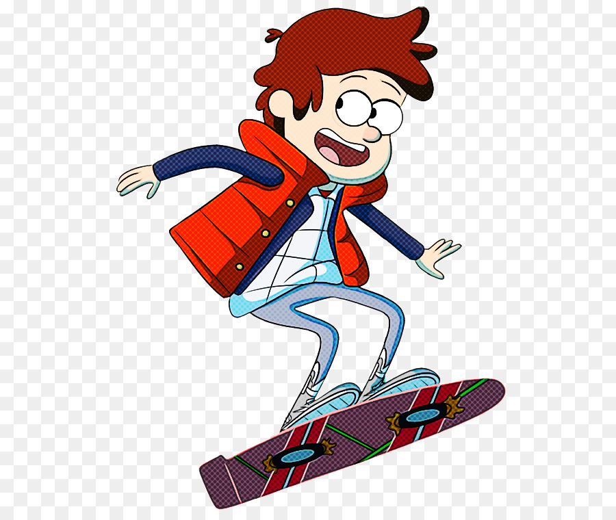 Menino Dos Desenhos Animados，Hoverboard PNG