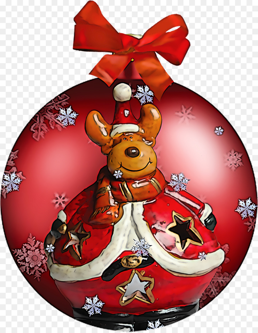 Enfeite De Natal Vermelho，Rena PNG