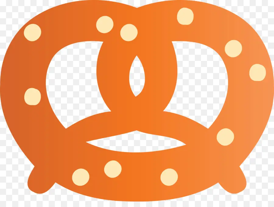 Pretzel Laranja，Lanche PNG