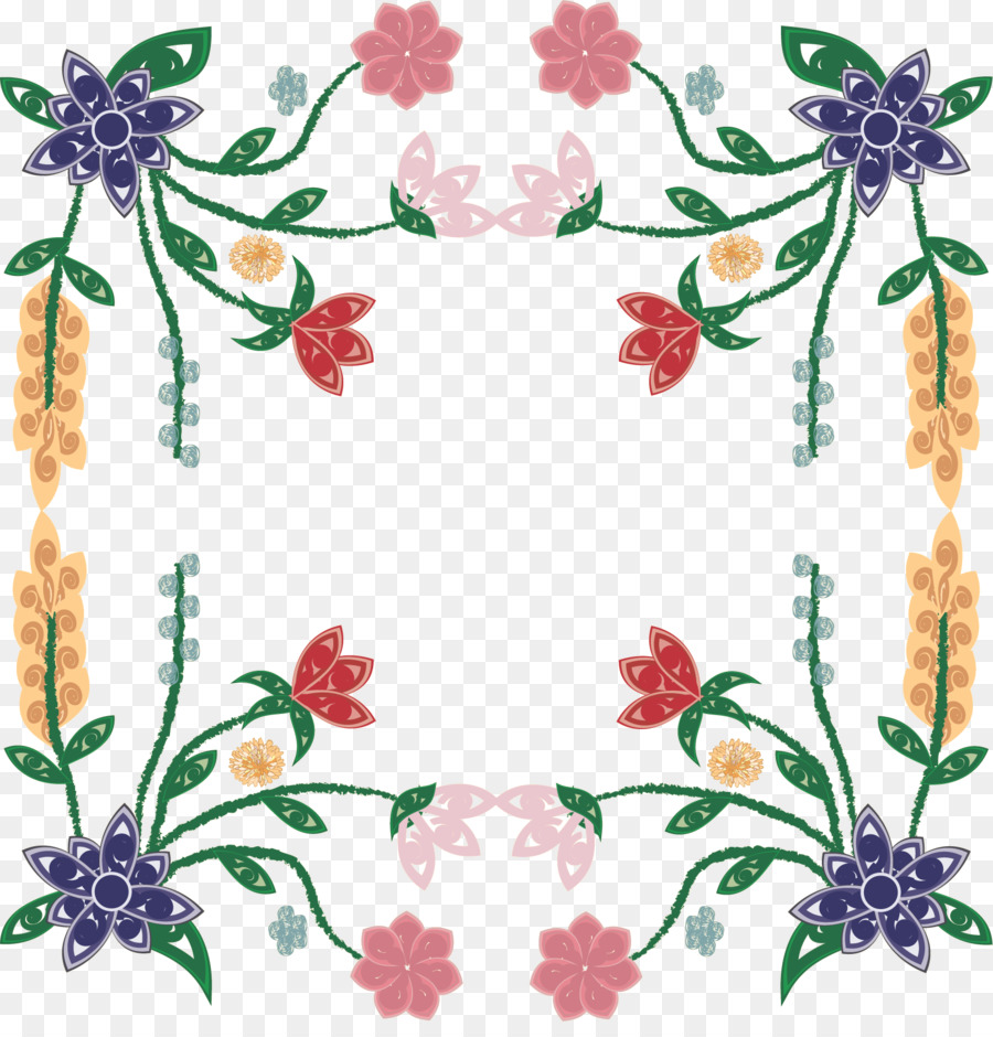 Cor De Rosa，Design Floral PNG