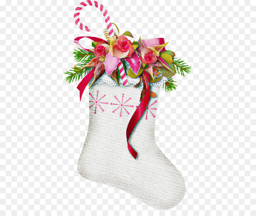 Meia De Natal Branca，Bastão De Doces PNG