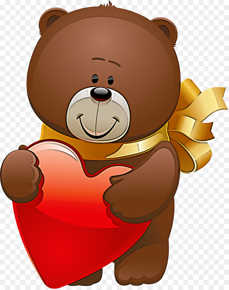 Urso Pardo Com Coração，Coração PNG