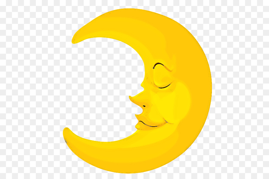 Lua Crescente，Amarelo PNG