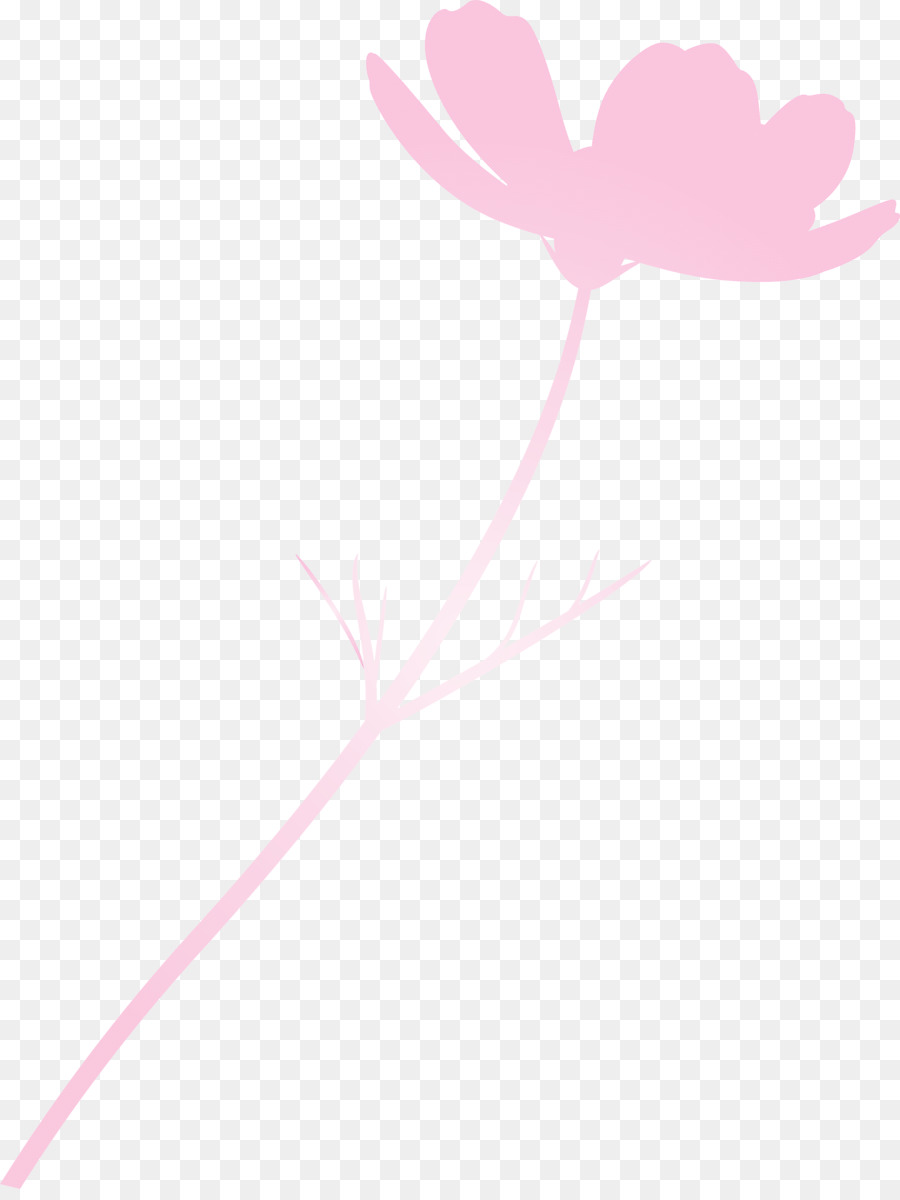 Silhueta De Flor Rosa，Florescer PNG