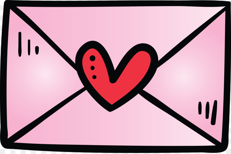 Envelope Coração，Amor PNG