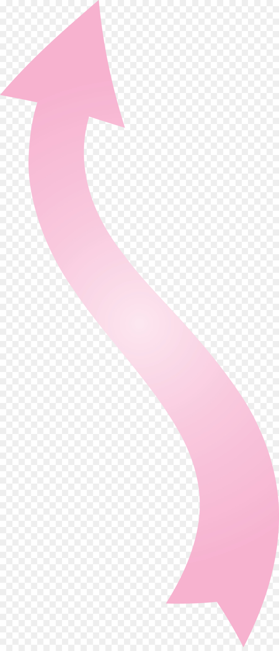 Seta Rosa Para Cima，Curvado PNG