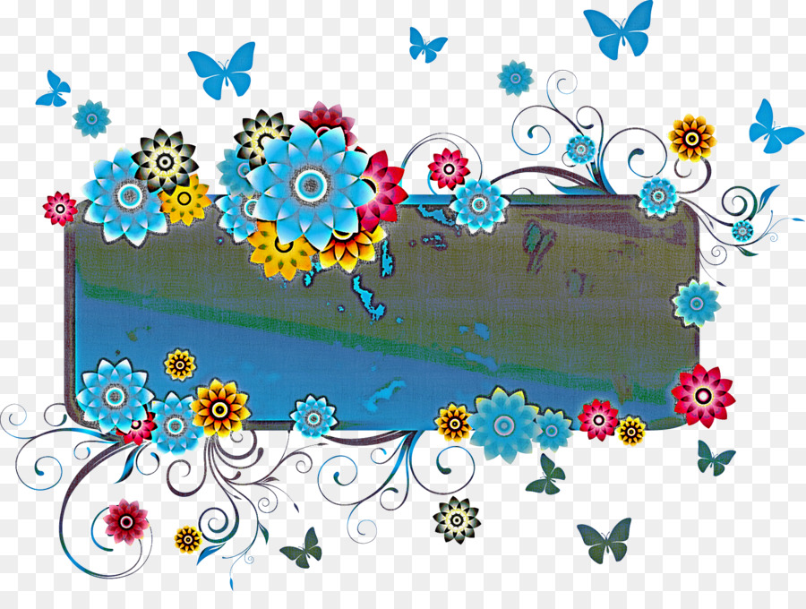 Texto，Design Floral PNG