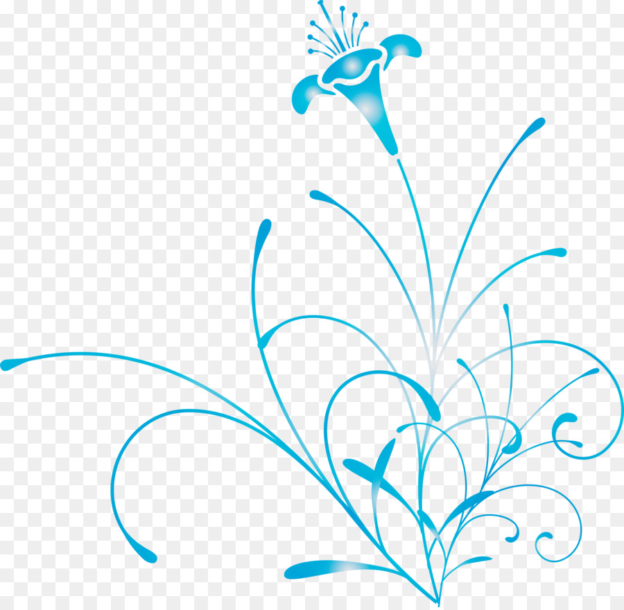 Flor，Azul PNG