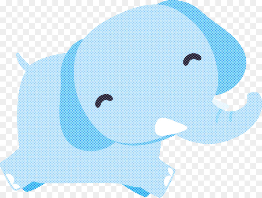 Azul，Elefante PNG