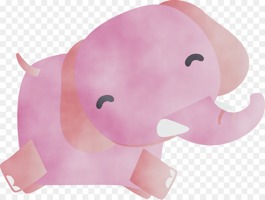 Elefante Rosa，Desenho Animado PNG