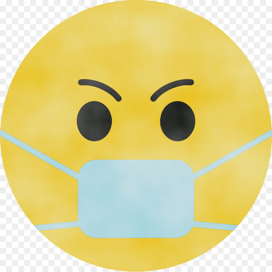 Emoji De Máscara Facial，Amarelo PNG