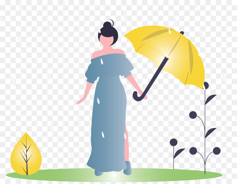 Guarda Chuva，Amarelo PNG