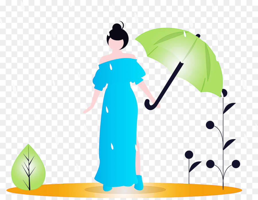 Mulher Com Guarda Chuva，Chuva PNG