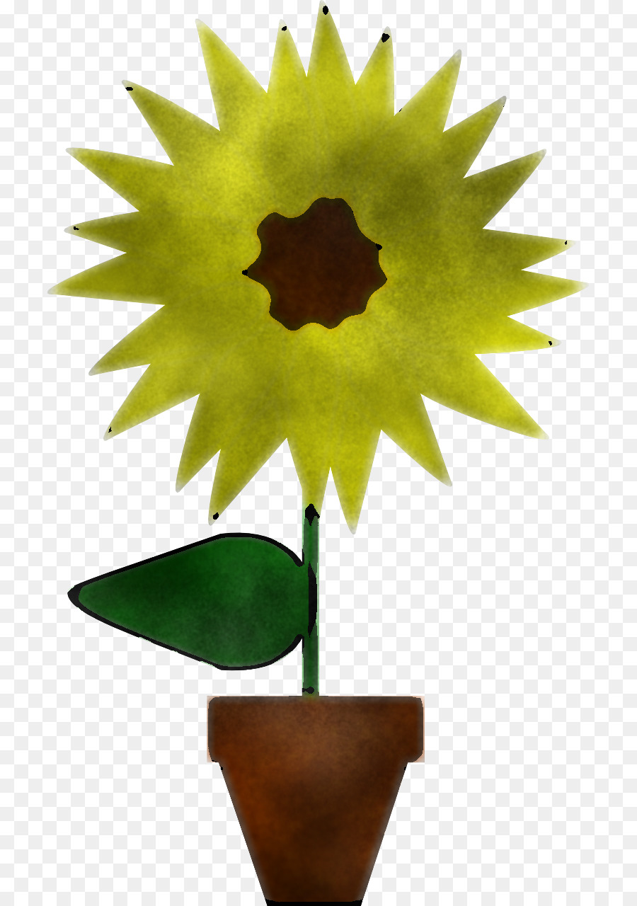 Girassol，Flowerpot PNG