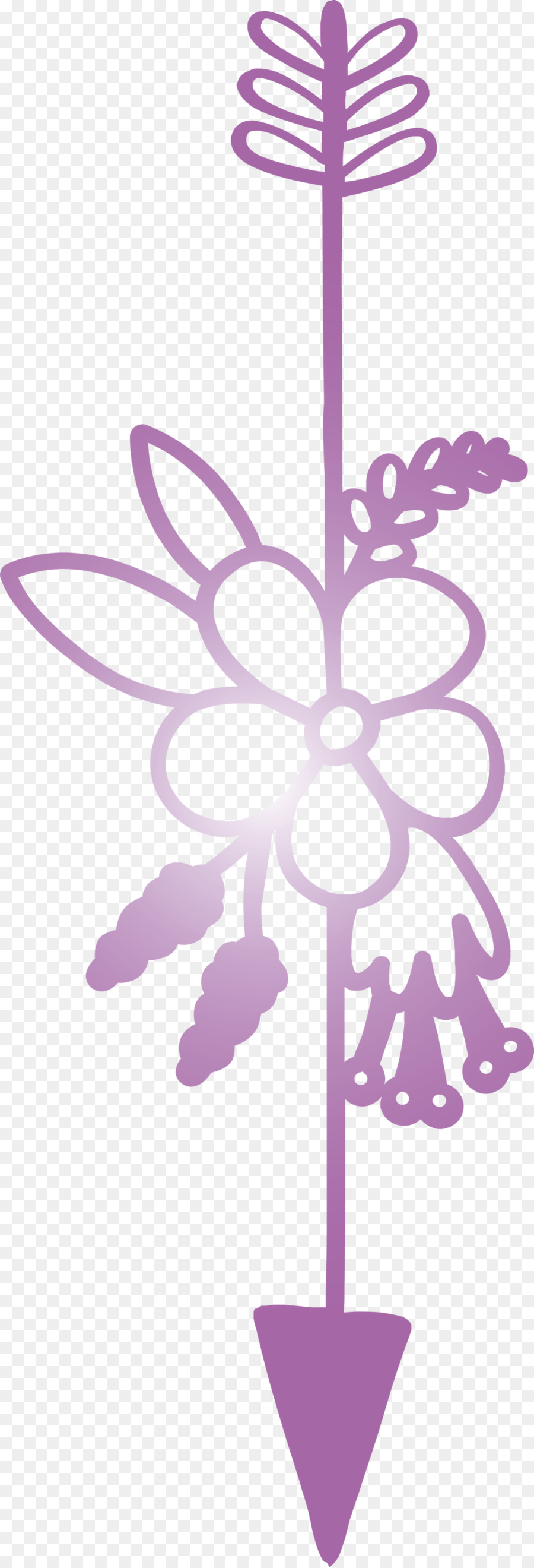 Flecha Floral，Flor PNG