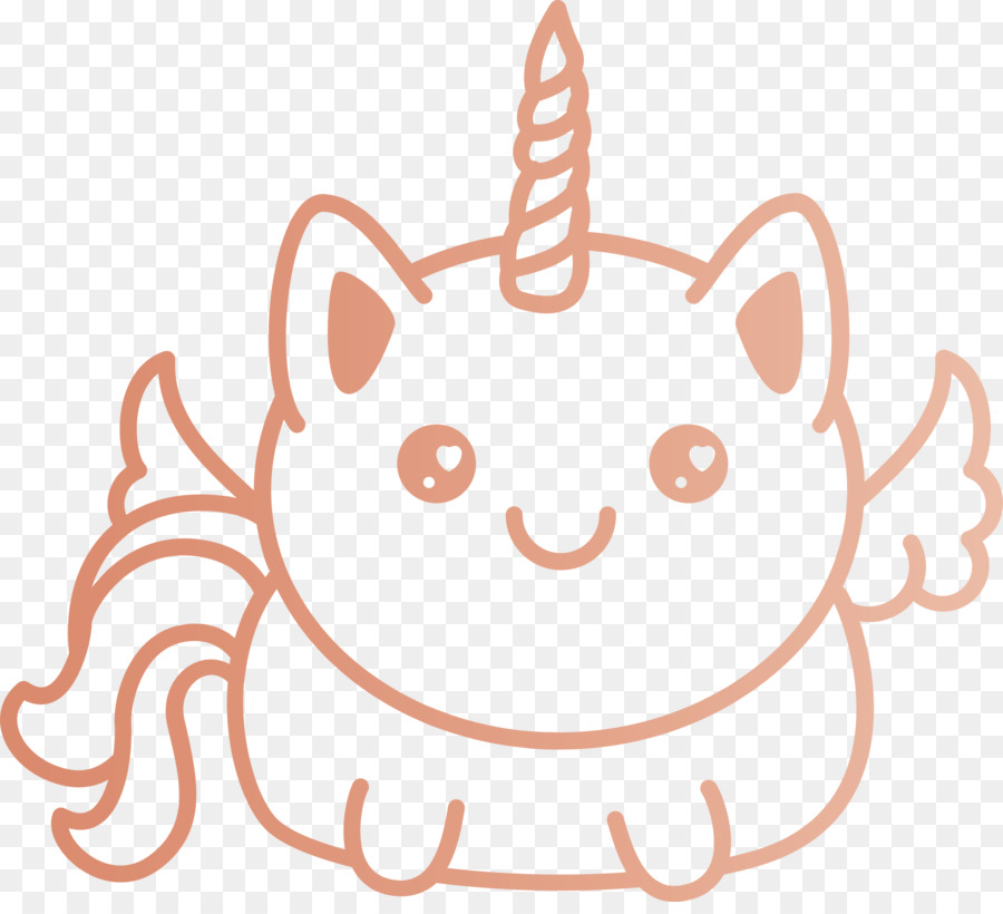 Gato Unicórnio Fofo，Fantasia PNG