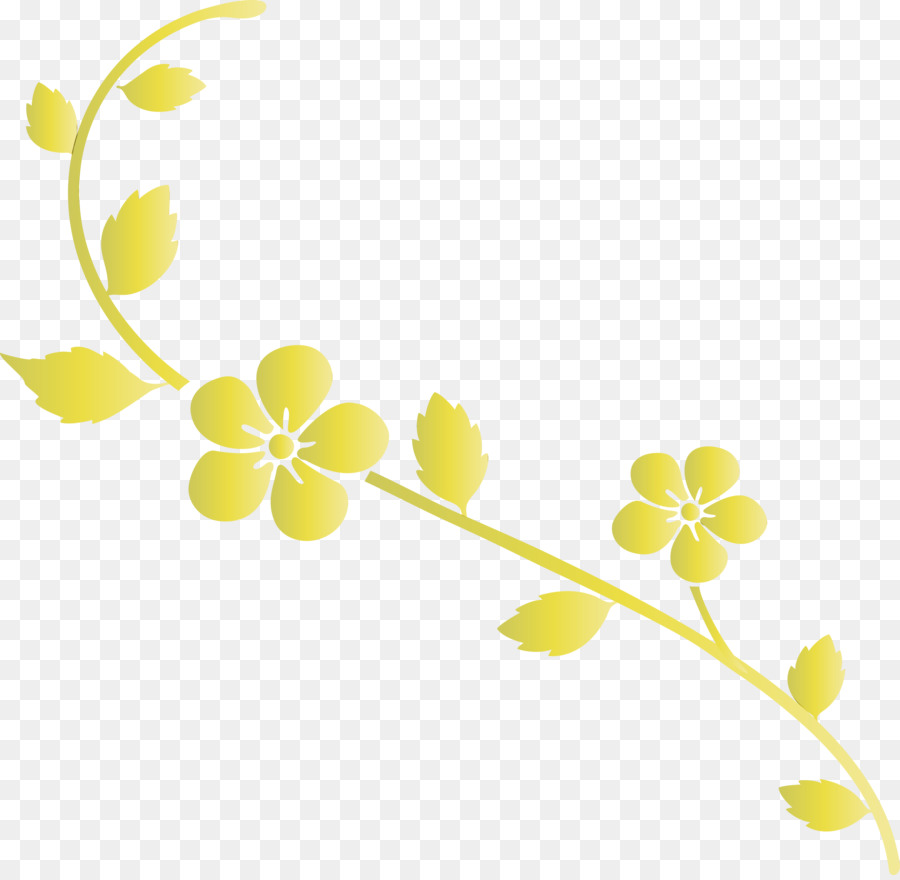 Design Floral Dourado，Ornamento PNG