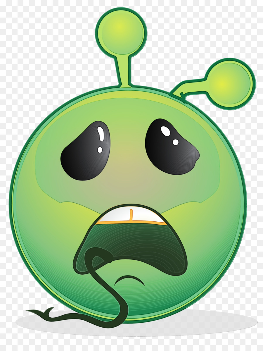 Alienígena Irritado，Verde PNG