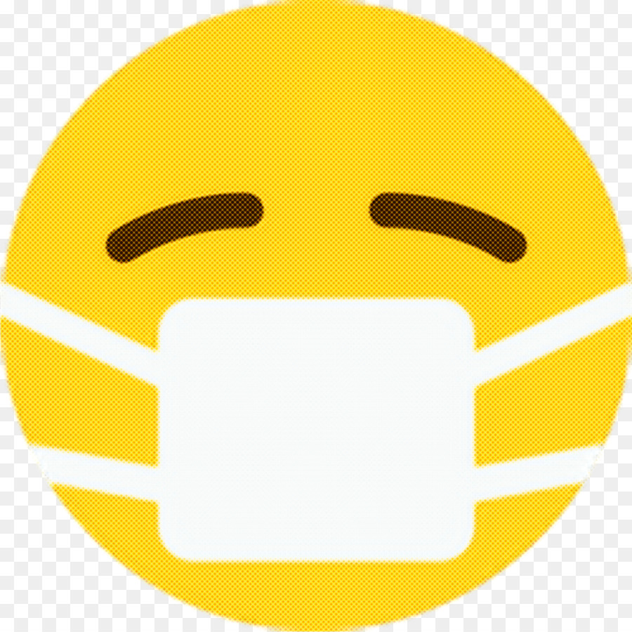 Emoji De Máscara Facial，Amarelo PNG