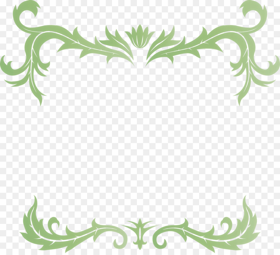 Moldura Verde，Ornamentado PNG