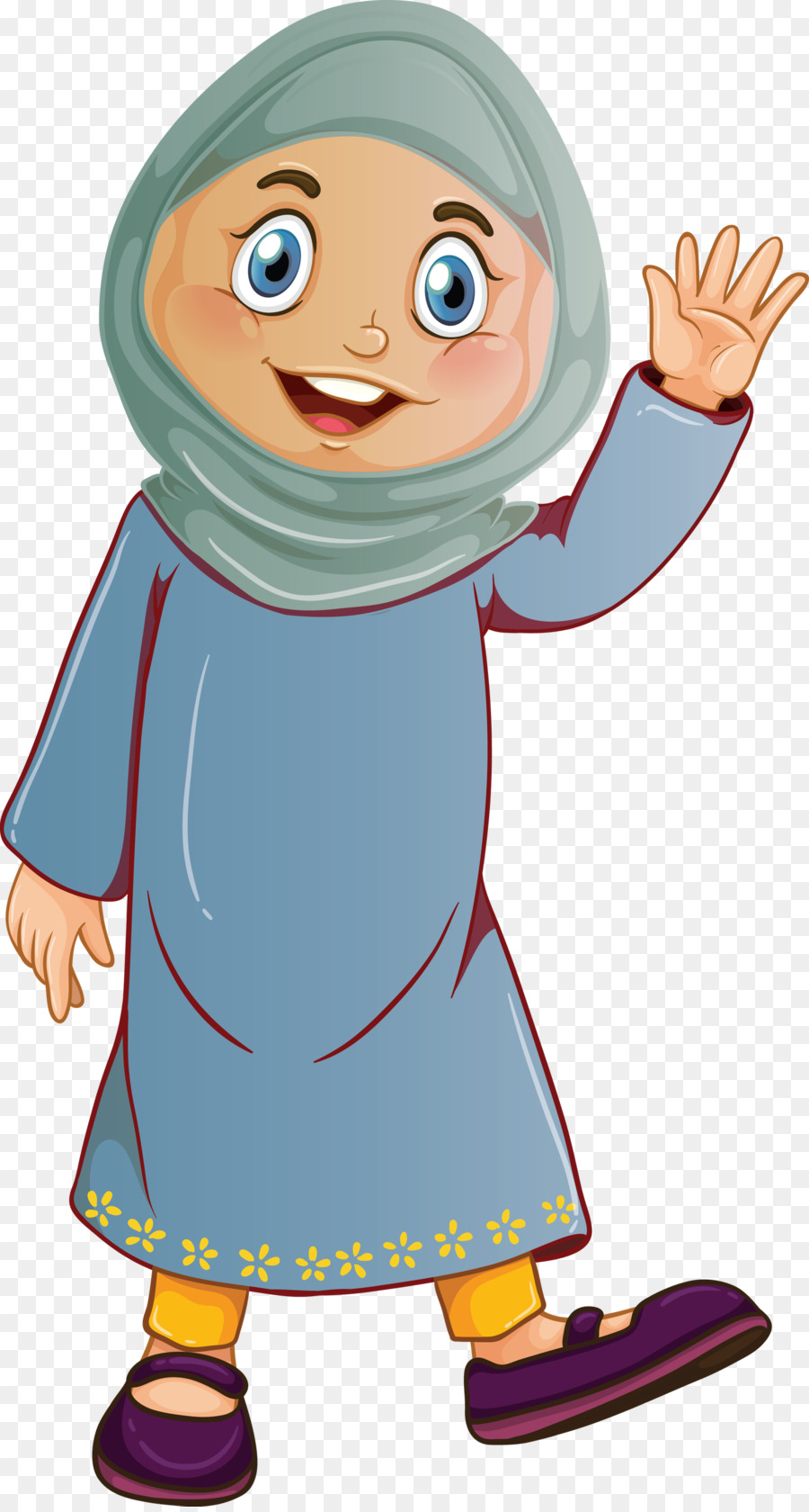 Garota Dos Desenhos Animados，Hijab PNG