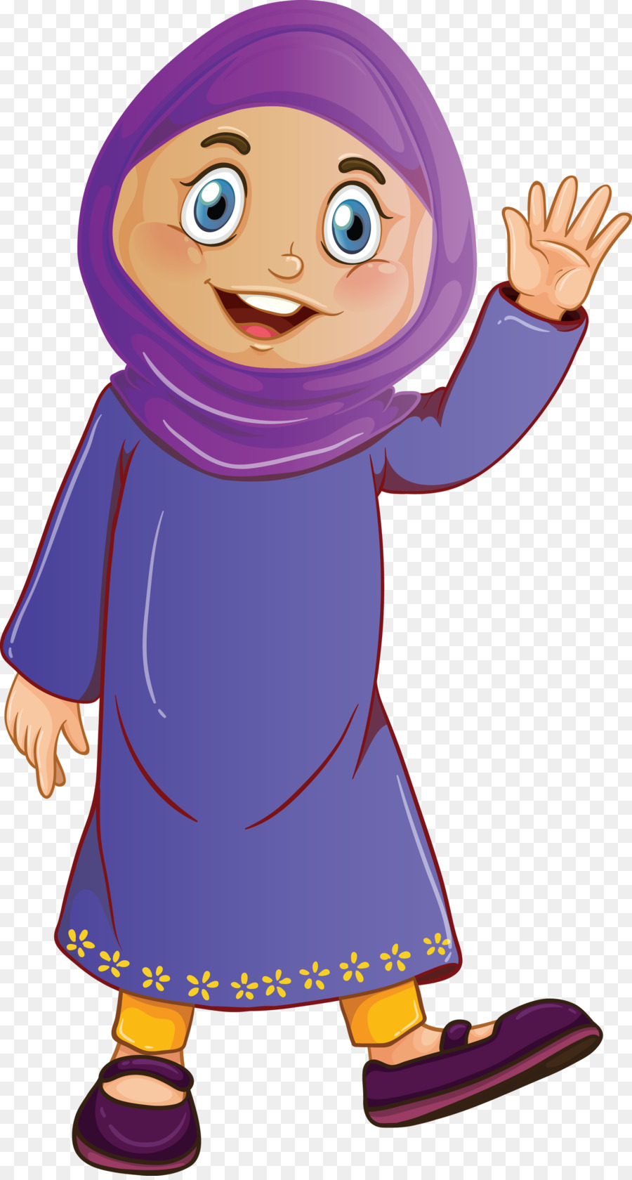 Garota Dos Desenhos Animados，Hijab PNG