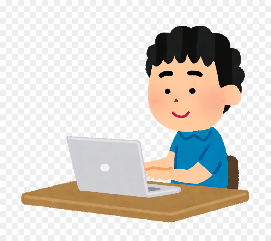 Menino Com Laptop，Computador PNG