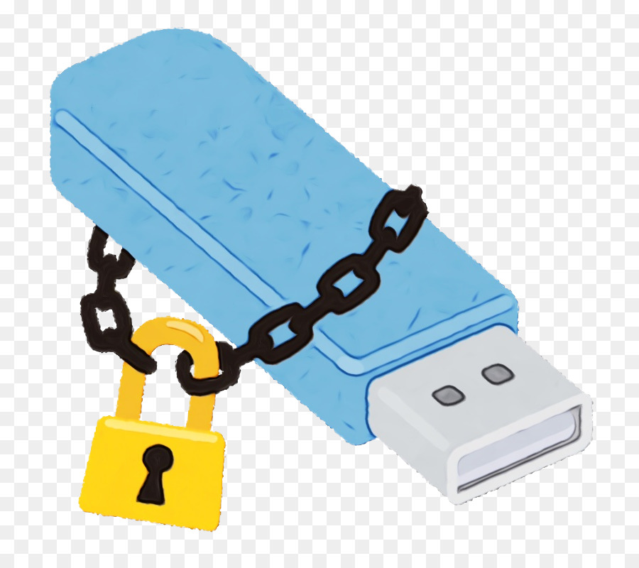 Usb Azul，Trancar PNG