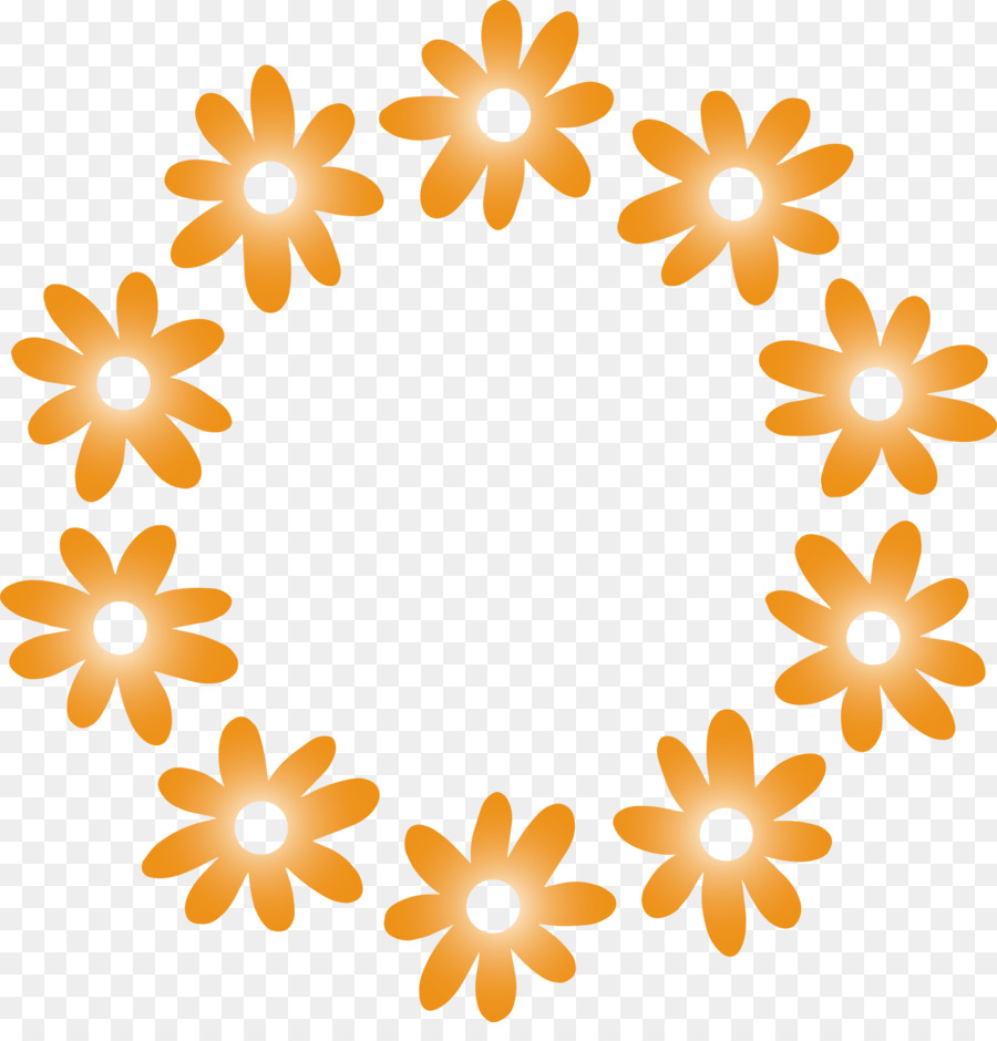 Flores Laranja，Florescer PNG