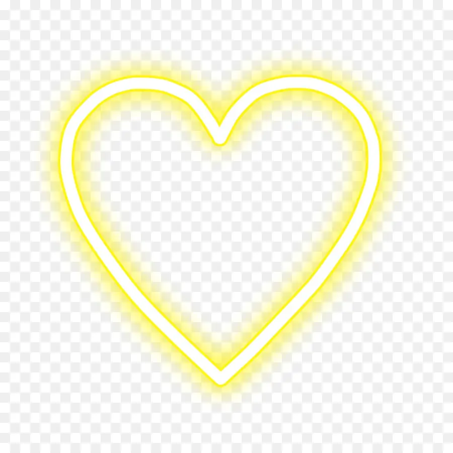 Coração，Amarelo PNG