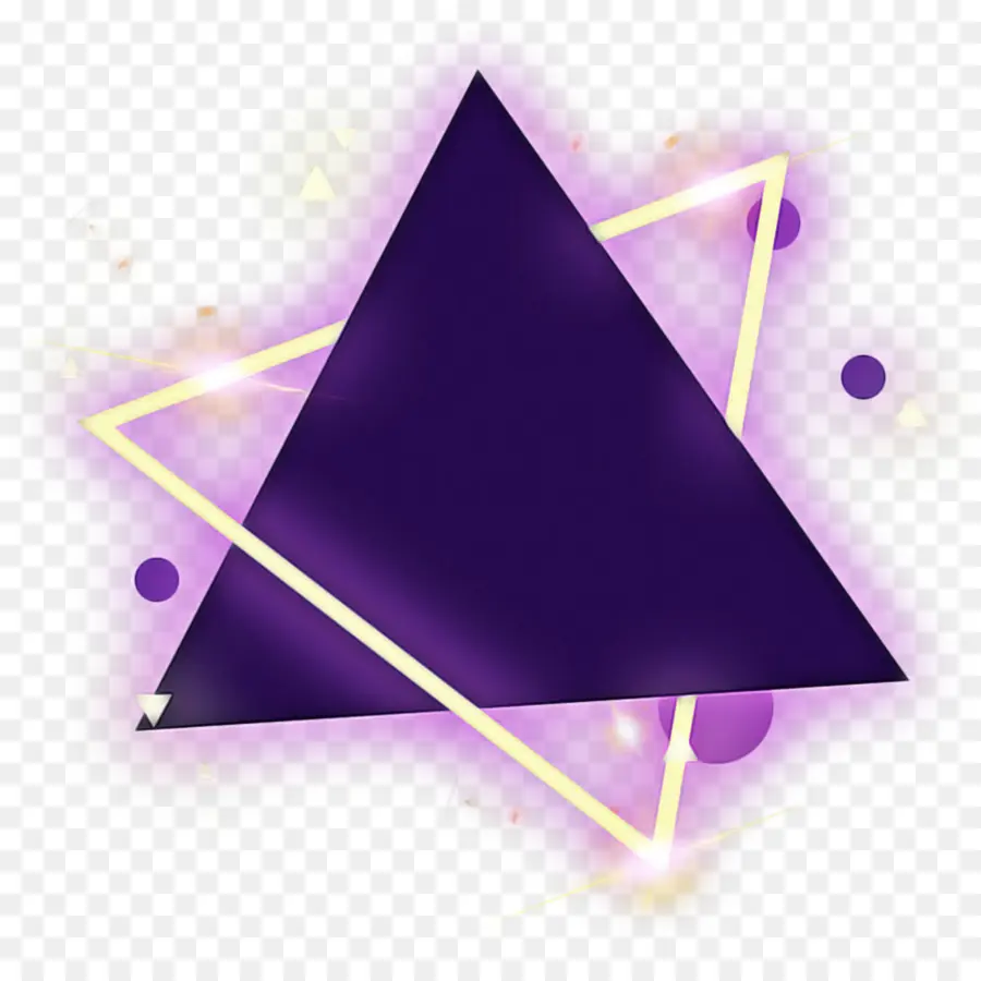 Triângulo Roxo，Geométrico PNG