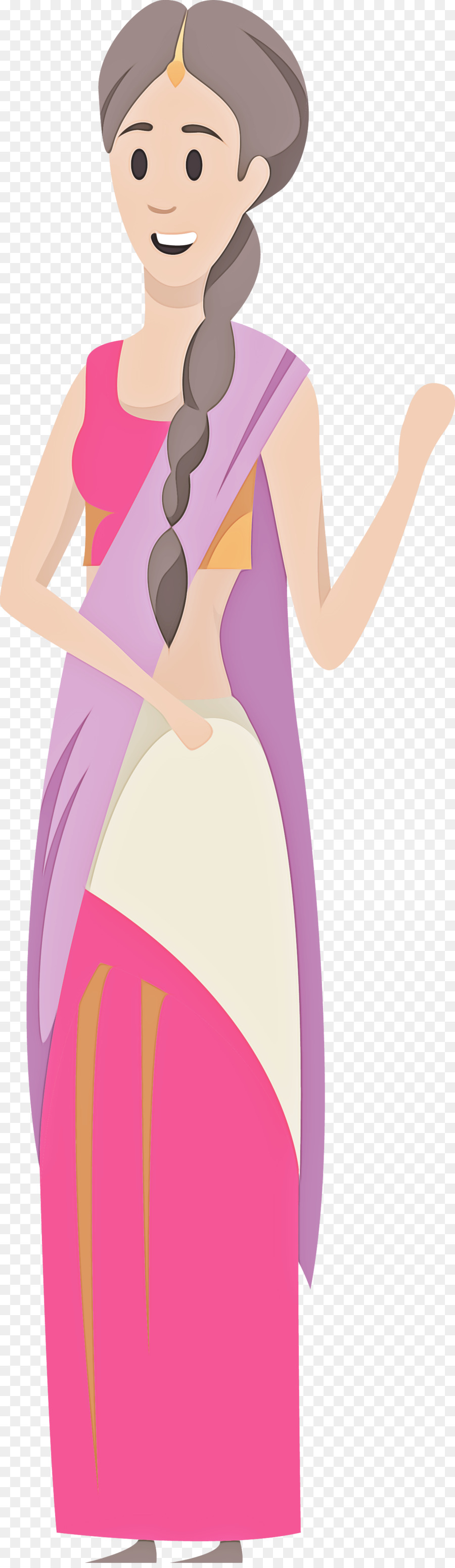 Mulher Em Traje Tradicional，Sári PNG