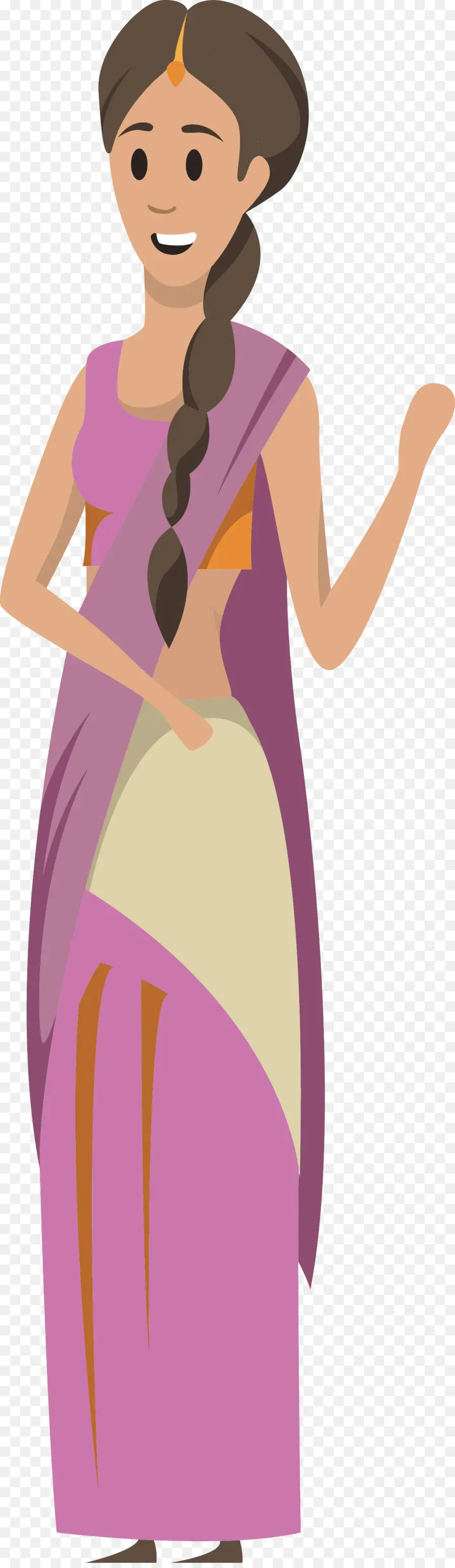 Mulher Em Traje Tradicional，Sári PNG