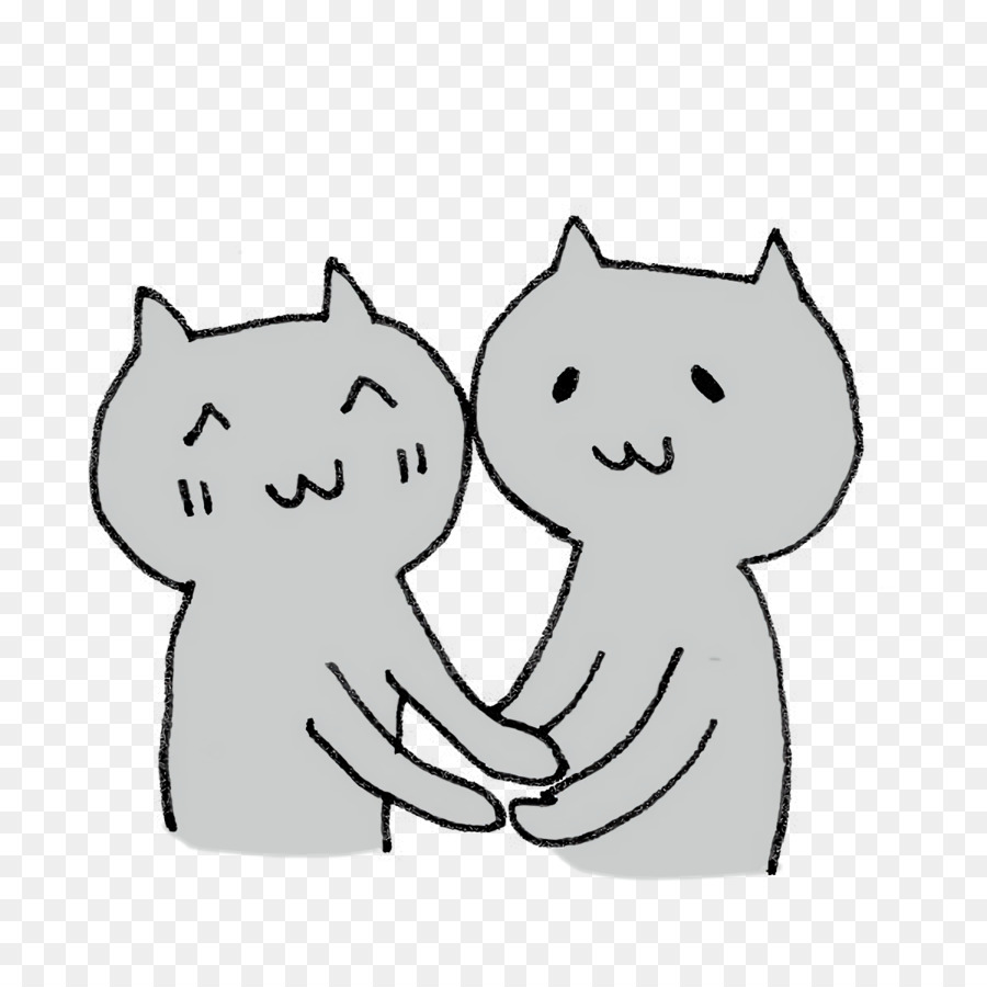 Dois Gatos，De Mãos Dadas PNG