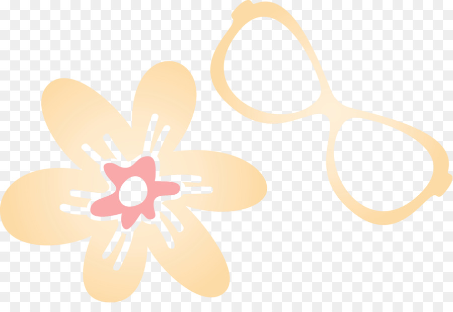 Flor E Óculos，Acessório PNG