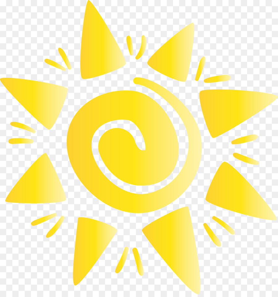 Ilustração Do Sol，Amarelo PNG