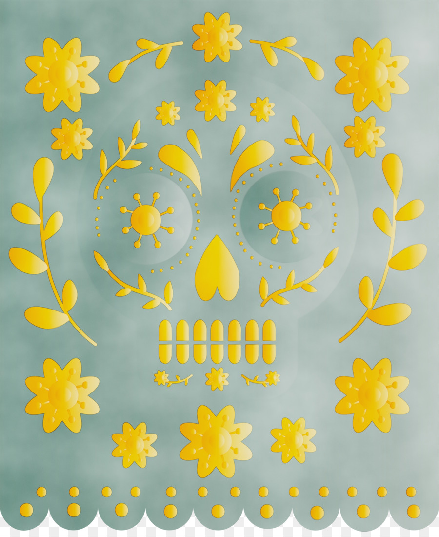 Desenho Floral，Amarelo PNG