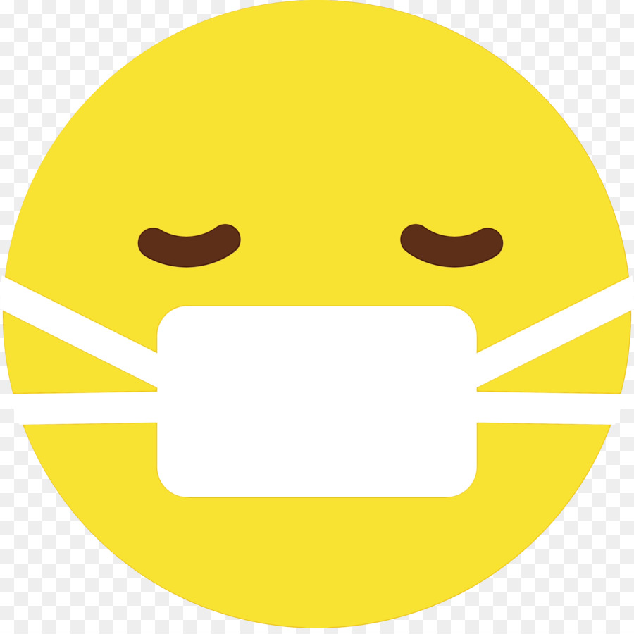 Emoji De Máscara Facial，Amarelo PNG