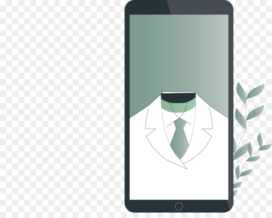 Smartphone Com Ilustração De Médico，Smartphone PNG