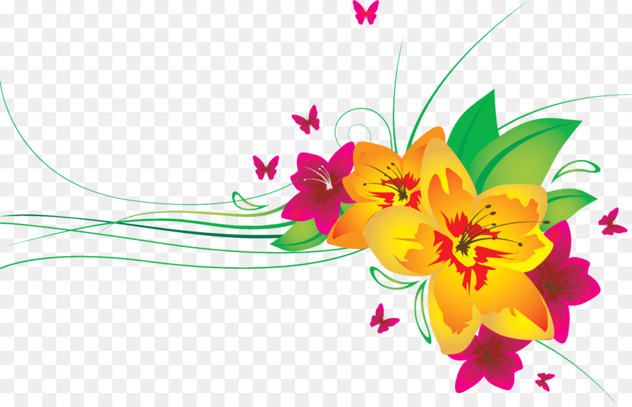 Desenho Floral，Flor PNG