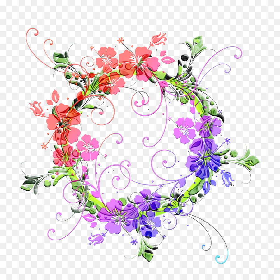 Design Floral，Círculo PNG