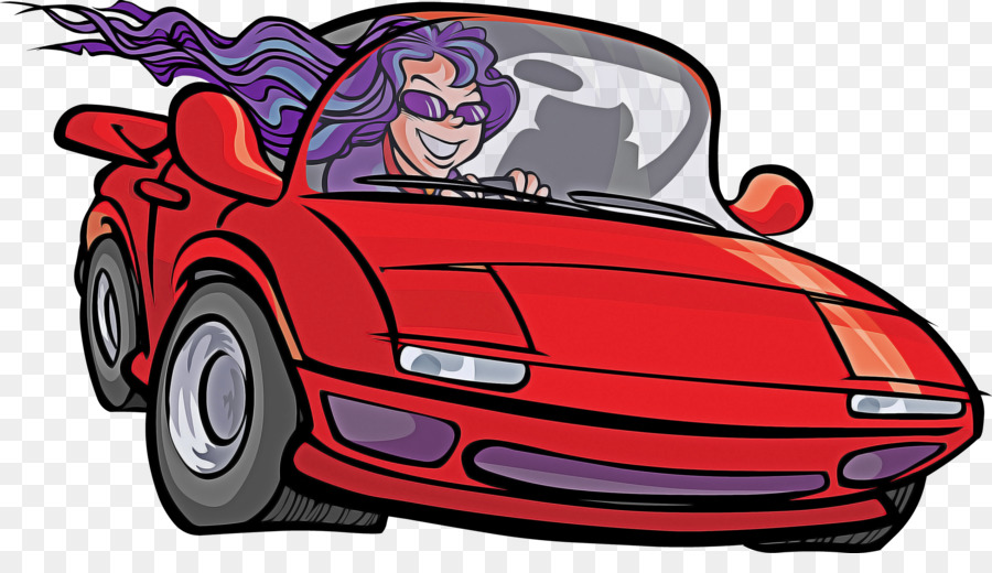 Carro Vermelho，Motorista PNG