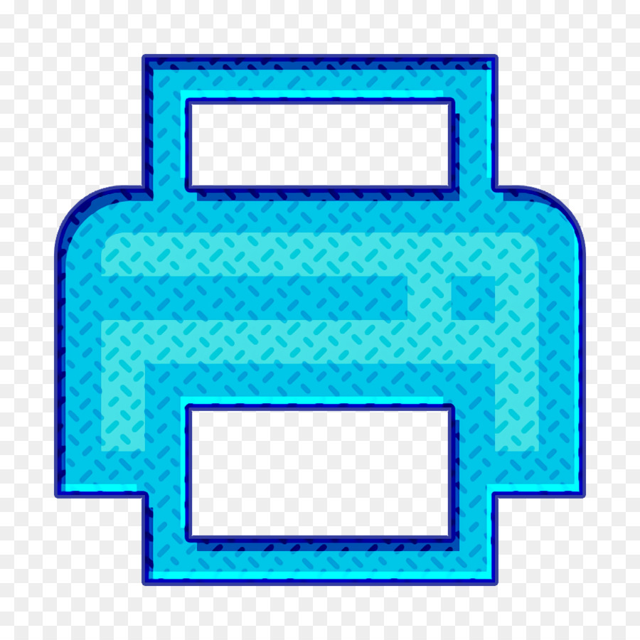 Ícone De Impressora Azul，Dispositivo PNG