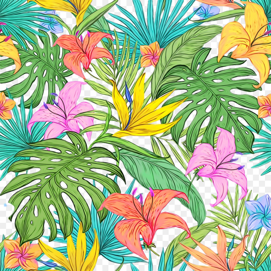 Folhas Tropicais，Plantas PNG