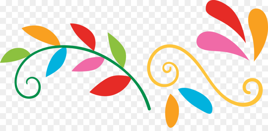 Moldura Floral，Colorido PNG