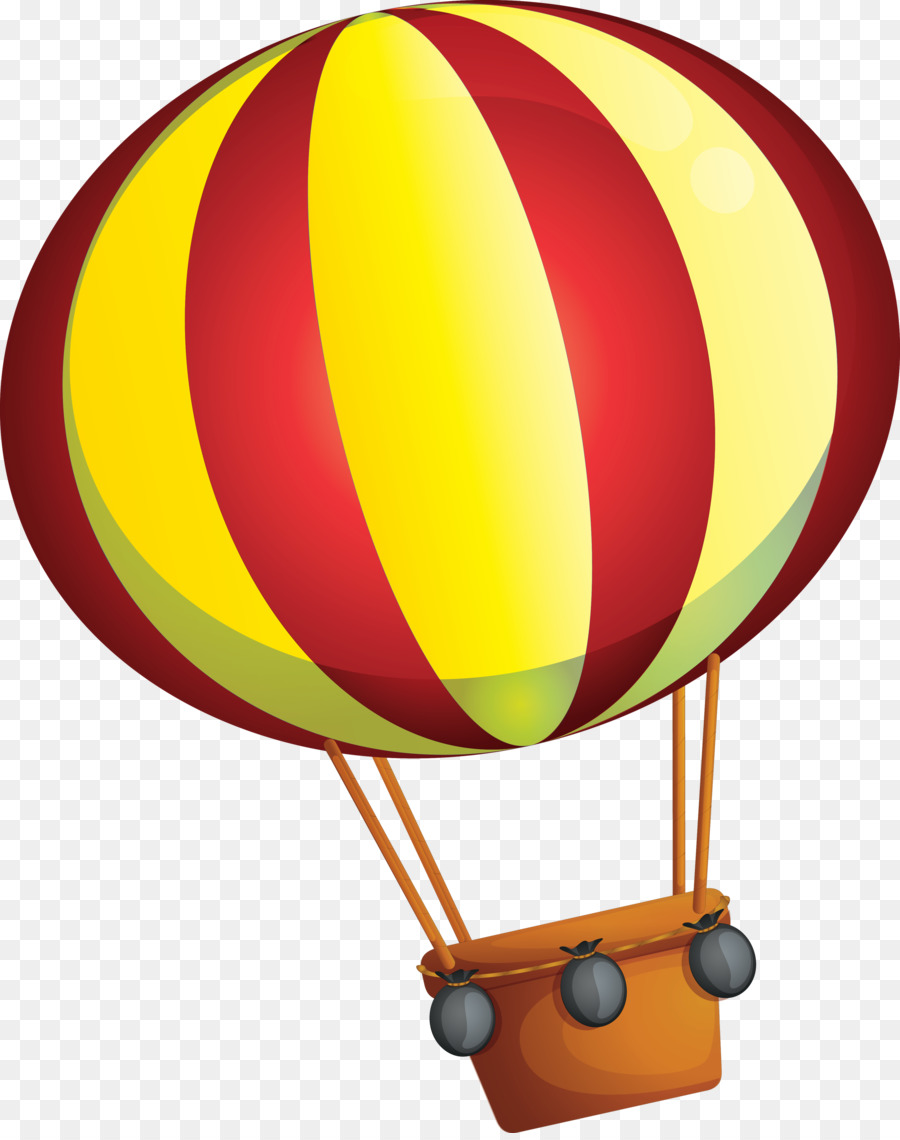 Balão De Ar Quente，Amarelo PNG