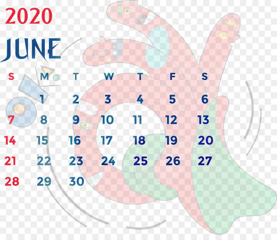 Calendário De Junho De 2020，Mês PNG