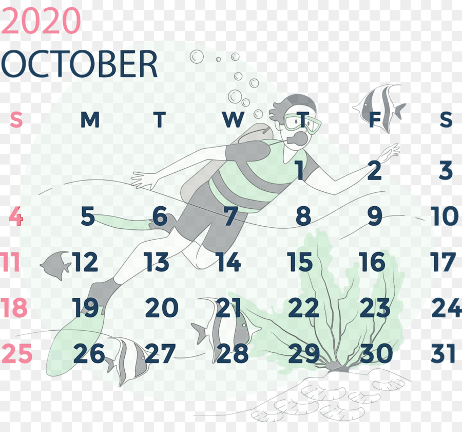 Calendário，Outubro PNG