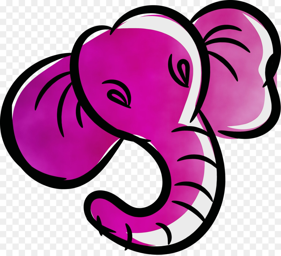 Elefante Rosa，Desenho Animado PNG