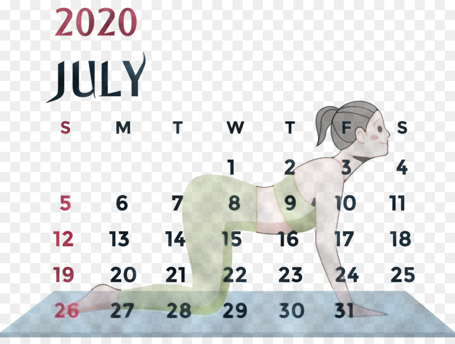 Calendário De Julho De 2020，Datas PNG